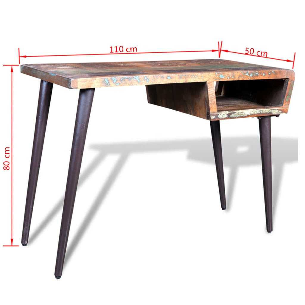 Reclaimed Wood Desk with Iron Legs